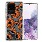 Samsung Galaxy S20 Ultra Orange Chrysanthemum Flowers Design Double Layer Phone Case Cover
