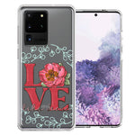 Samsung Galaxy S20 Ultra Love Like Jesus Flower Text Christian Double Layer Phone Case Cover