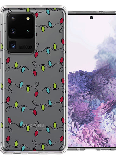 Samsung Galaxy S20 Ultra Vintage Christmas Lights Design Double Layer Phone Case Cover