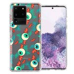 Samsung Galaxy S20 Ultra Halloween Creepy Tropical Eyeballs Design Double Layer Phone Case Cover