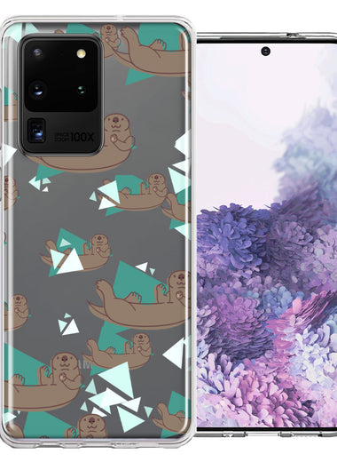 Samsung Galaxy S20 Ultra Cute Otter Design Double Layer Phone Case Cover
