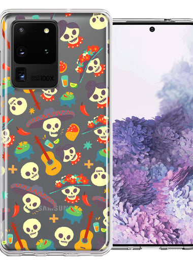 Samsung Galaxy S20 Ultra Day of the Dead Design Double Layer Phone Case Cover