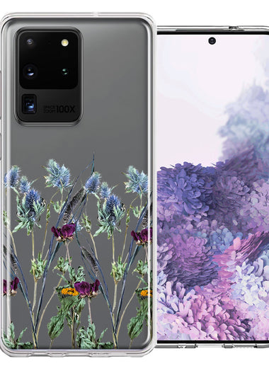 Samsung Galaxy S20 Ultra Country Dried Flowers Design Double Layer Phone Case Cover