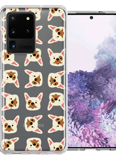 Samsung Galaxy S20 Ultra Frenchie Bulldog Polkadots Design Double Layer Phone Case Cover