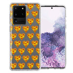 Samsung Galaxy S20 Ultra Pizza Hearts Polka dots Design Double Layer Phone Case Cover