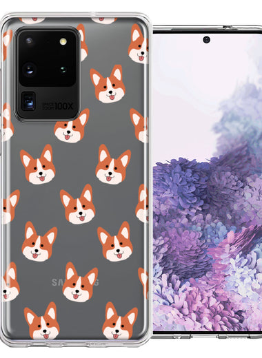 Samsung Galaxy S20 Ultra Shiba Inu Polkadots Design Double Layer Phone Case Cover
