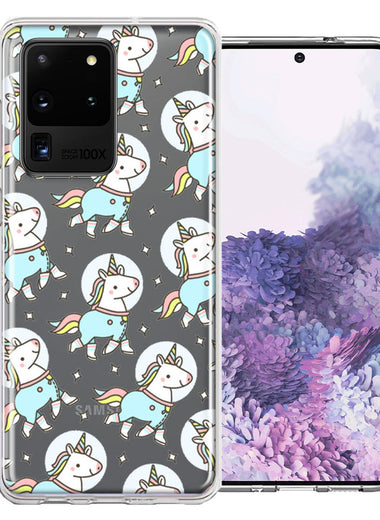 Samsung Galaxy S20 Ultra Space Unicorns Design Double Layer Phone Case Cover