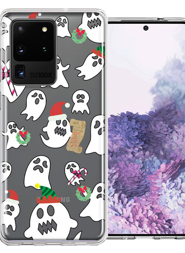 Samsung Galaxy S20 Ultra Halloween Christmas Ghost Design Double Layer Phone Case Cover