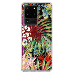 Samsung Galaxy S20 Ultra Leopard Tropical Flowers Vacation Dreams Hibiscus Floral Hybrid Protective Phone Case Cover