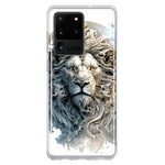 Samsung Galaxy S20 Ultra Abstract Lion Sculpture Hybrid Protective Phone Case Cover