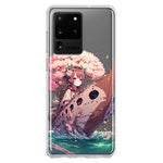 Samsung Galaxy S20 Ultra Kawaii Manga Pink Cherry Blossom Japanese Girl Boat Hybrid Protective Phone Case Cover