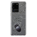 Samsung Galaxy S20 Ultra Creepy Black Spider Web Halloween Horror Spooky Hybrid Protective Phone Case Cover