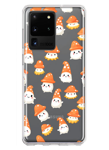 Samsung Galaxy S20 Ultra Cute Cartoon Mushroom Ghost Characters Hybrid Protective Phone Case Cover