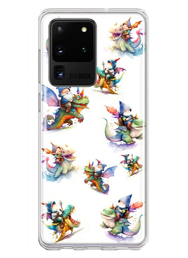 Samsung Galaxy S20 Ultra Cute Fairy Cartoon Gnomes Dragons Monsters Hybrid Protective Phone Case Cover