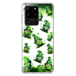 Samsung Galaxy S20 Ultra Gnomes Shamrock Lucky Green Clover St. Patrick Hybrid Protective Phone Case Cover