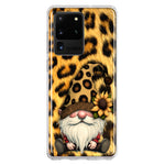 Samsung Galaxy S20 Ultra Gnome Sunflower Leopard Hybrid Protective Phone Case Cover
