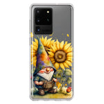 Samsung Galaxy S20 Ultra Cute Gnome Sunflowers Clear Hybrid Protective Phone Case Cover