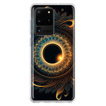 Samsung Galaxy S20 Ultra Mandala Geometry Abstract Eclipse Pattern Hybrid Protective Phone Case Cover