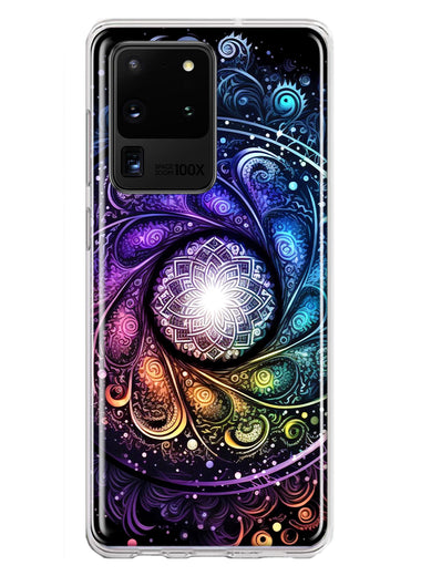 Samsung Galaxy S20 Ultra Mandala Geometry Abstract Galaxy Pattern Hybrid Protective Phone Case Cover