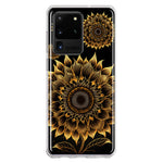 Samsung Galaxy S20 Ultra Mandala Geometry Abstract Sunflowers Pattern Hybrid Protective Phone Case Cover