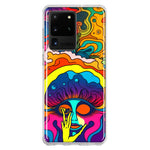 Samsung Galaxy S20 Ultra Neon Rainbow Psychedelic Trippy Hippie Big Brain Hybrid Protective Phone Case Cover