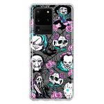 Samsung Galaxy S20 Ultra Roses Halloween Spooky Horror Characters Spider Web Hybrid Protective Phone Case Cover