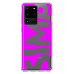 Samsung Galaxy S20 Ultra Hot Pink Clear Funny Text Quote Simp Hybrid Protective Phone Case Cover