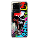 Samsung Galaxy S20 Ultra Skull Face Graffiti Painting Art Hybrid Protective Phone Case Cover