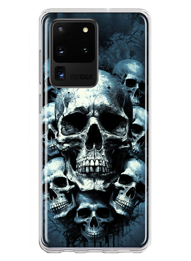 Samsung Galaxy S20 Ultra Graveyard Death Dream Skulls Double Layer Phone Case Cover
