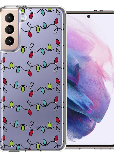 Samsung Galaxy S21 Plus Vintage Christmas Lights Design Double Layer Phone Case Cover