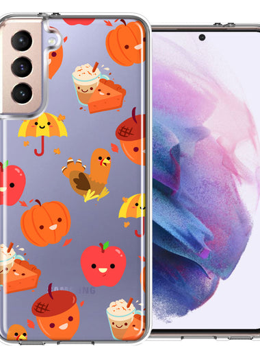 Samsung Galaxy S21 Plus Thanksgiving Autumn Fall Design Double Layer Phone Case Cover