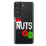 Samsung Galaxy S21 FE Christmas Funny Couples Chest Nuts Ornaments Hybrid Protective Phone Case Cover