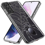 Samsung Galaxy S23 Ultra Creepy Black Spider Web Halloween Horror Spooky Hybrid Protective Phone Case Cover