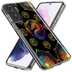 Samsung Galaxy S23 Mandala Geometry Abstract Dragon Pattern Hybrid Protective Phone Case Cover