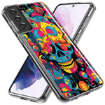 Samsung Galaxy S22 Ultra Psychedelic Trippy Death Skull Pop Art Hybrid Protective Phone Case Cover