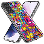 Samsung Galaxy S10 Psychedelic Trippy Happy Characters Pop Art Hybrid Protective Phone Case Cover