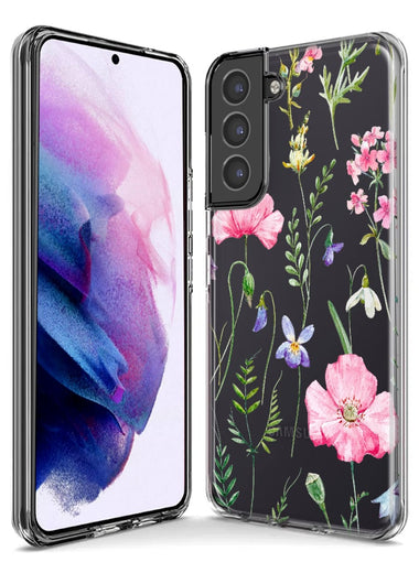 Samsung Galaxy S10e Spring Pastel Wild Flowers Summer Classy Elegant Beautiful Hybrid Protective Phone Case Cover