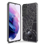 Samsung Galaxy S23 Plus Creepy Black Spider Web Halloween Horror Spooky Hybrid Protective Phone Case Cover