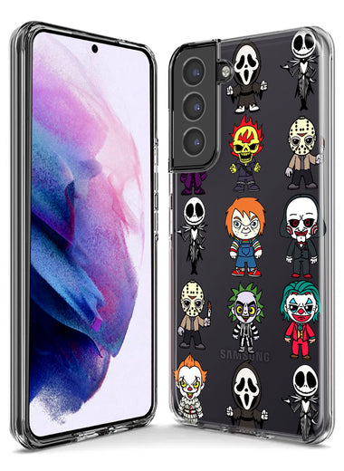 Samsung Galaxy S21 Plus Cute Classic Halloween Spooky Cartoon Characters Hybrid Protective Phone Case Cover