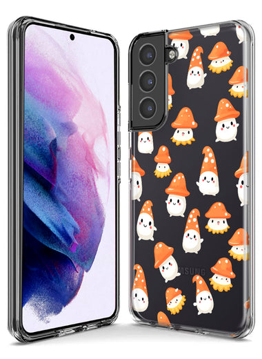 Samsung Galaxy S21 Ultra Cute Cartoon Mushroom Ghost Characters Hybrid Protective Phone Case Cover