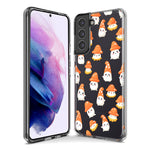 Samsung Galaxy S21 FE Cute Cartoon Mushroom Ghost Characters Hybrid Protective Phone Case Cover