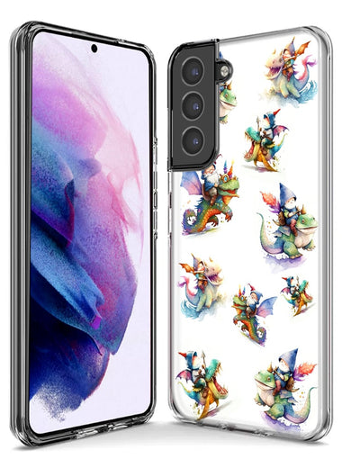 Samsung Galaxy Note 9 Cute Fairy Cartoon Gnomes Dragons Monsters Hybrid Protective Phone Case Cover