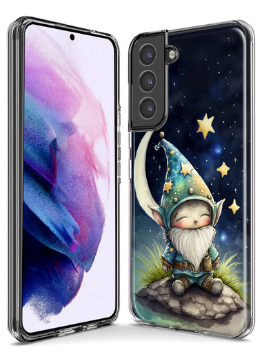 Samsung Galaxy Note 9 Stars Moon Starry Night Space Gnome Hybrid Protective Phone Case Cover