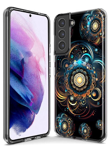 Samsung Galaxy Note 10 Plus Mandala Geometry Abstract Multiverse Pattern Hybrid Protective Phone Case Cover