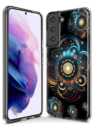 Samsung Galaxy S10 Plus Mandala Geometry Abstract Multiverse Pattern Hybrid Protective Phone Case Cover
