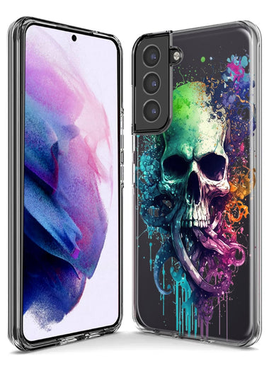 Samsung Galaxy S23 Fantasy Octopus Tentacles Skull Hybrid Protective Phone Case Cover