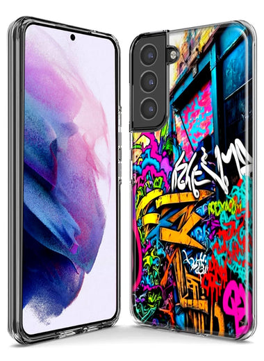Samsung Galaxy S21 FE Urban Graffiti Street Art Painting Hybrid Protective Phone Case Cover