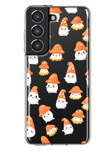 Samsung Galaxy S22 Cute Cartoon Mushroom Ghost Characters Hybrid Protective Phone Case Cover
