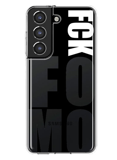 Samsung Galaxy S21 Plus Black Clear Funny Text Quote Fckfomo Hybrid Protective Phone Case Cover