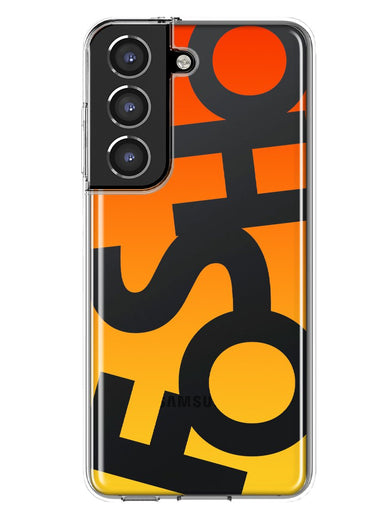 Samsung Galaxy S21 Plus Orange Yellow Clear Funny Text Quote Fosho Hybrid Protective Phone Case Cover